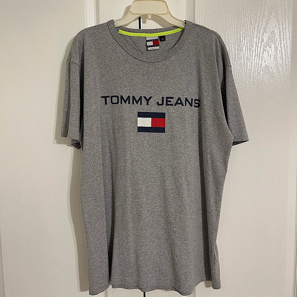 Mens Gray T Shirt Tommy Jeans